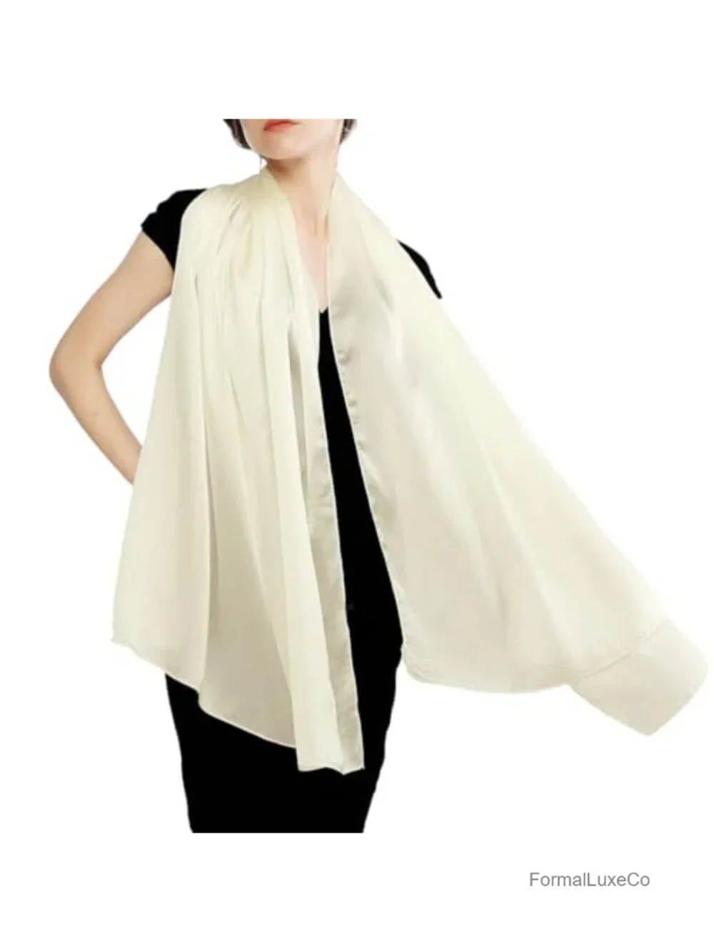 Silky Chiffon Pashmina Shawl Wrap for Evening Dress Wedding Scarf